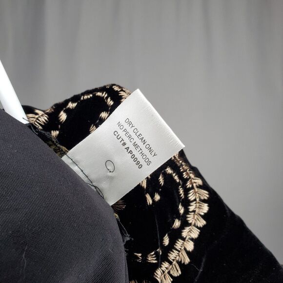 Anna Paul Designer Velvet Silk Embroidered Kimono Top Women Small Romantic Y2K - Picture 10 of 10